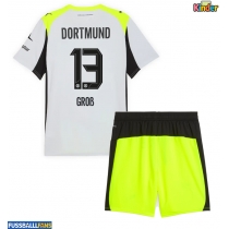 Borussia Dortmund Pascal Gross #13 Auswärts Trikotsatz Kinder 2025-26 Kurzarm (+ Kurze Hosen)